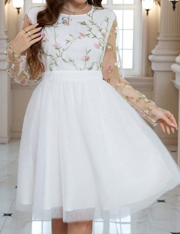 
						Rochie scurta SHEIN CURVE, alb