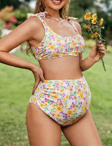 
						Costum de baie SHEIN Maternity, floral print