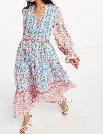 Rochie lunga Never Fully Dressed, mix culori