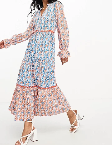 Rochie lunga Never Fully Dressed, mix culori