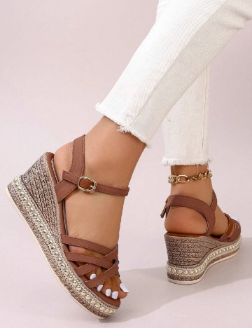Sandale SHEIN, maro