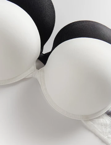 Set sutiene 2 bucati Reserved, alb/negru Negru