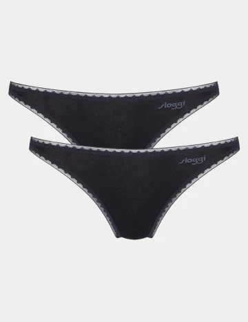 Set chiloti 2 perechi Sloggi by Triumph, negru Negru