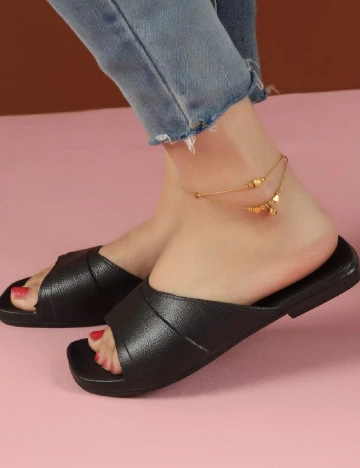 Slapi SHEIN, negru Negru