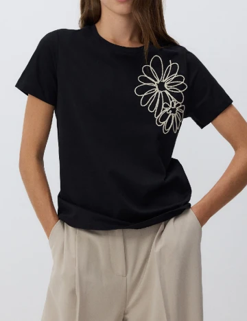 Tricou Reserved, negru