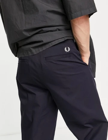 Pantaloni Fred Perry, albastru Albastru