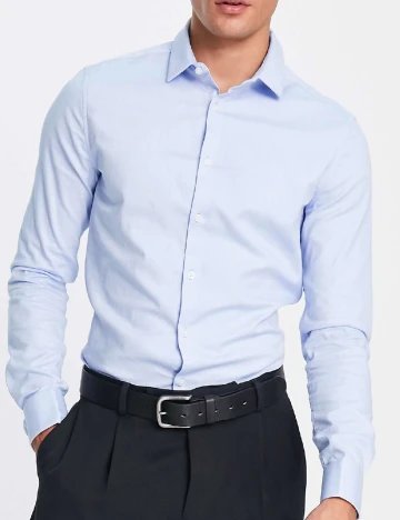 Camasa Asos Plus Size Men, albastru Albastru