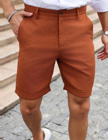 
						Pantaloni scurti SHEIN, caramiziu