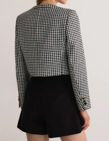 Sacou Reserved, alb/negru