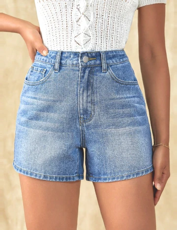Pantaloni scurti SHEIN, albastru