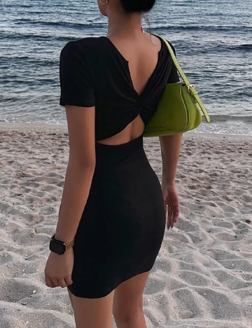 Rochie scurta Dazy, negru Negru