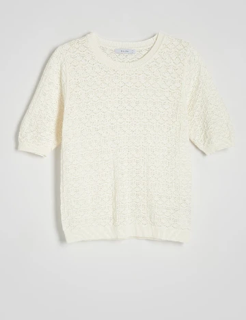 Tricou Reserved, ecru