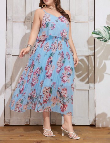 
						Rochie medie SHEIN CURVE, bleu