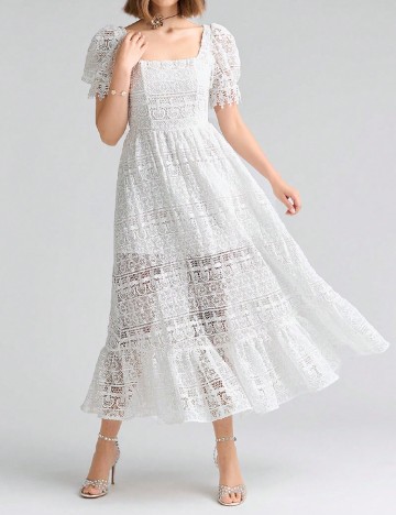 
						Rochie medie SHEIN, alb