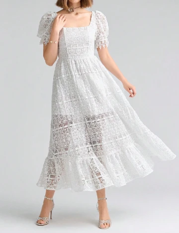 Rochie medie SHEIN, alb Alb