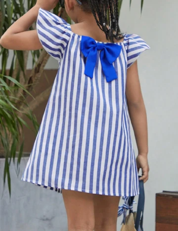 Rochie Shein Kids, albastru/alb
