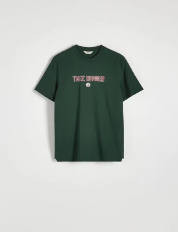 Tricou Reserved, verde inchis Verde