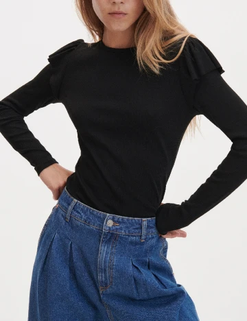 Bluza Reserved, negru Negru