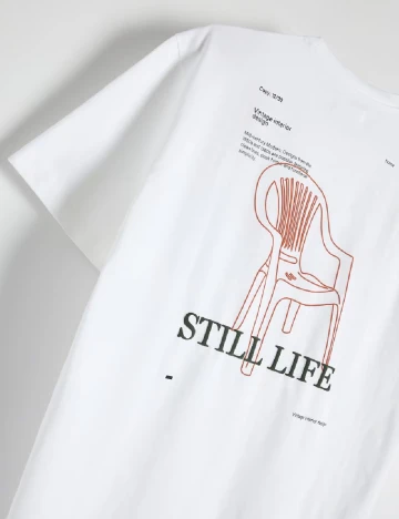 Tricou Reserved, alb Alb