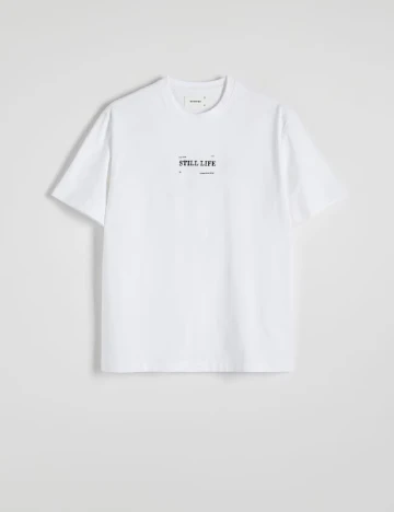 Tricou Reserved, alb Alb