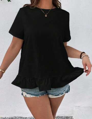 Tricou SHEIN CURVE, negru Negru