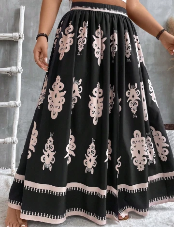 Fusta SHEIN CURVE, negru