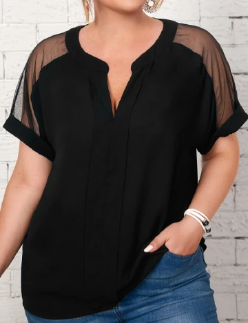 Bluza Emery Rose Curve, negru Negru