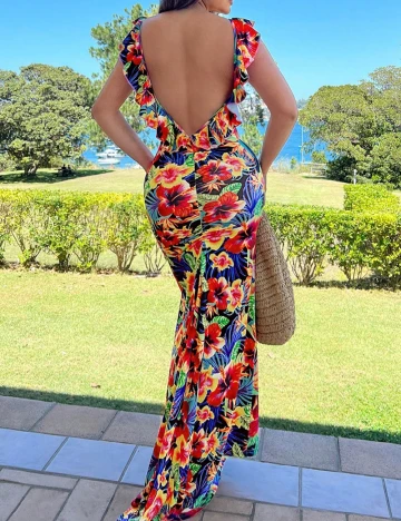 Rochie lunga SHEIN, floral print Floral print