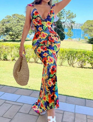 Rochie lunga SHEIN, floral print Floral print