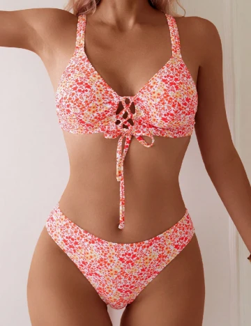 Costum de baie SHEIN, floral print Floral print