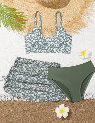
						Costum de baie Shein Kids, verde