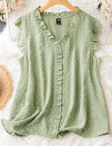 Bluza SHEIN CURVE, verde