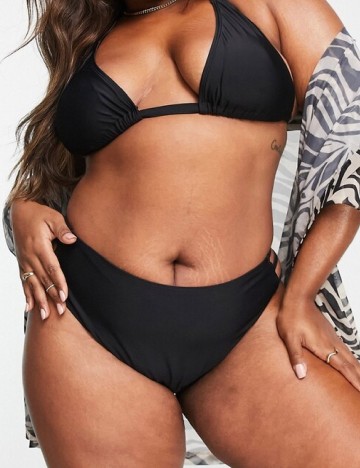 
						Chilot de  baie Ivory Rose Curve, negru