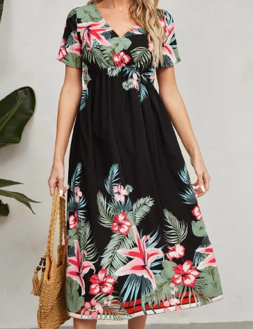Rochie medie SHEIN, floral print
