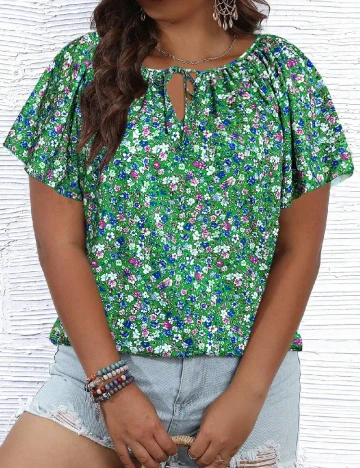 Bluza SHEIN CURVE, verde