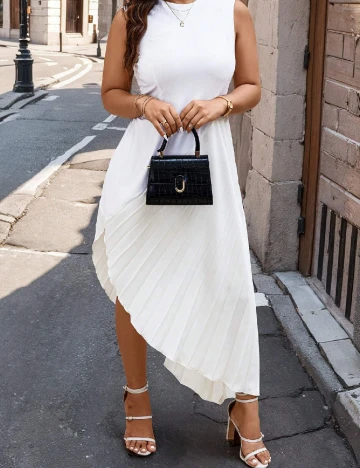 Rochie medie SHEIN CURVE, alb