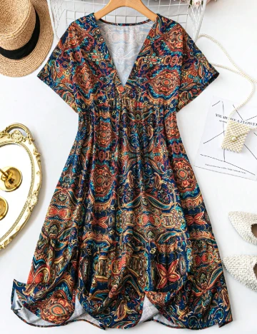 Rochie scurta SHEIN CURVE, mix culori