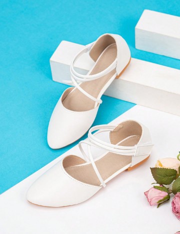 
						Pantofi Shein Kids, alb