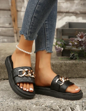 Slapi SHEIN, negru