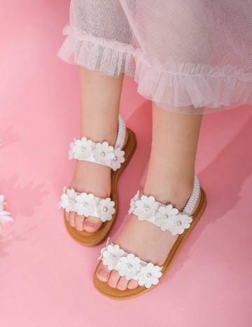
						Sandale Shein Kids, alb