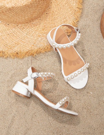 
						Sandale Shein Kids, alb
