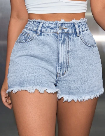 Pantaloni scurti SHEIN, albastru