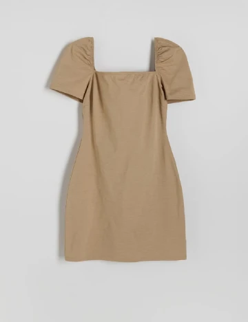 Rochie scurta Reserved, maro deschis