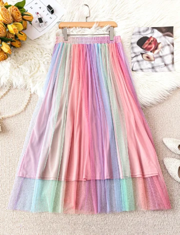 Fusta SHEIN CURVE, mix culori Mix culori