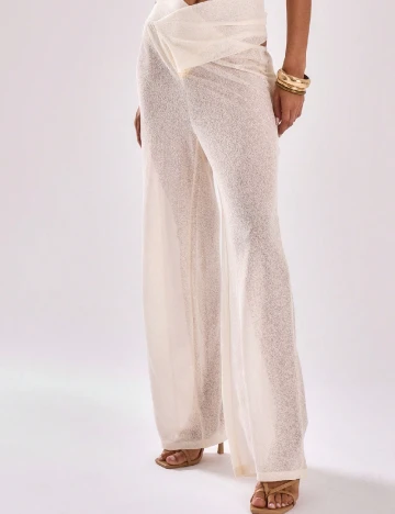 Pantaloni de plaja SHEIN, crem
