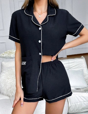 
						Pijama SHEIN, negru