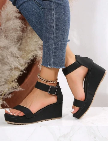 Sandale Romwe, negru Negru