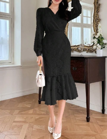 Rochie medie Dazy, negru Negru