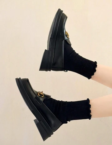 Mocasini SHEIN, negru Negru