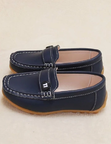 Mocasini Shein Kids, bleumarin Albastru